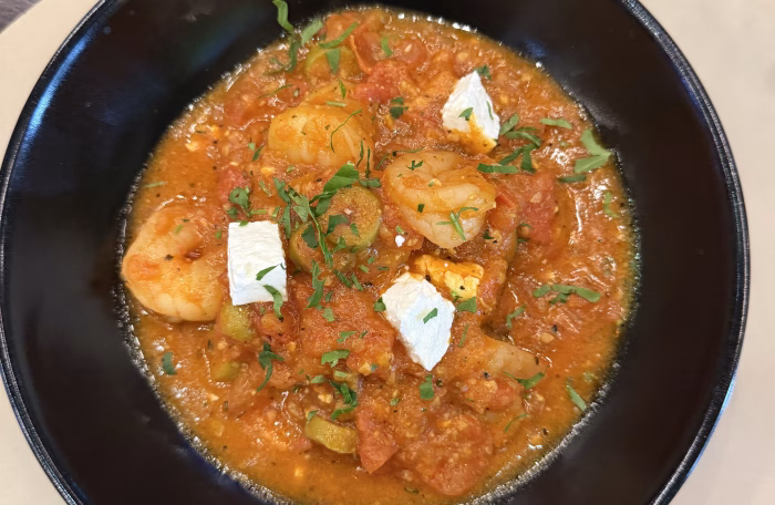 Baby Shrimps cu sos roșu și brânză